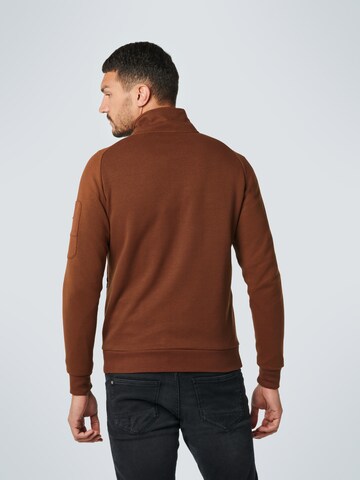 No Excess Zip-Up Hoodie in Brown