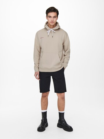 Only & Sons Sweatshirt 'IVAN' in Beige