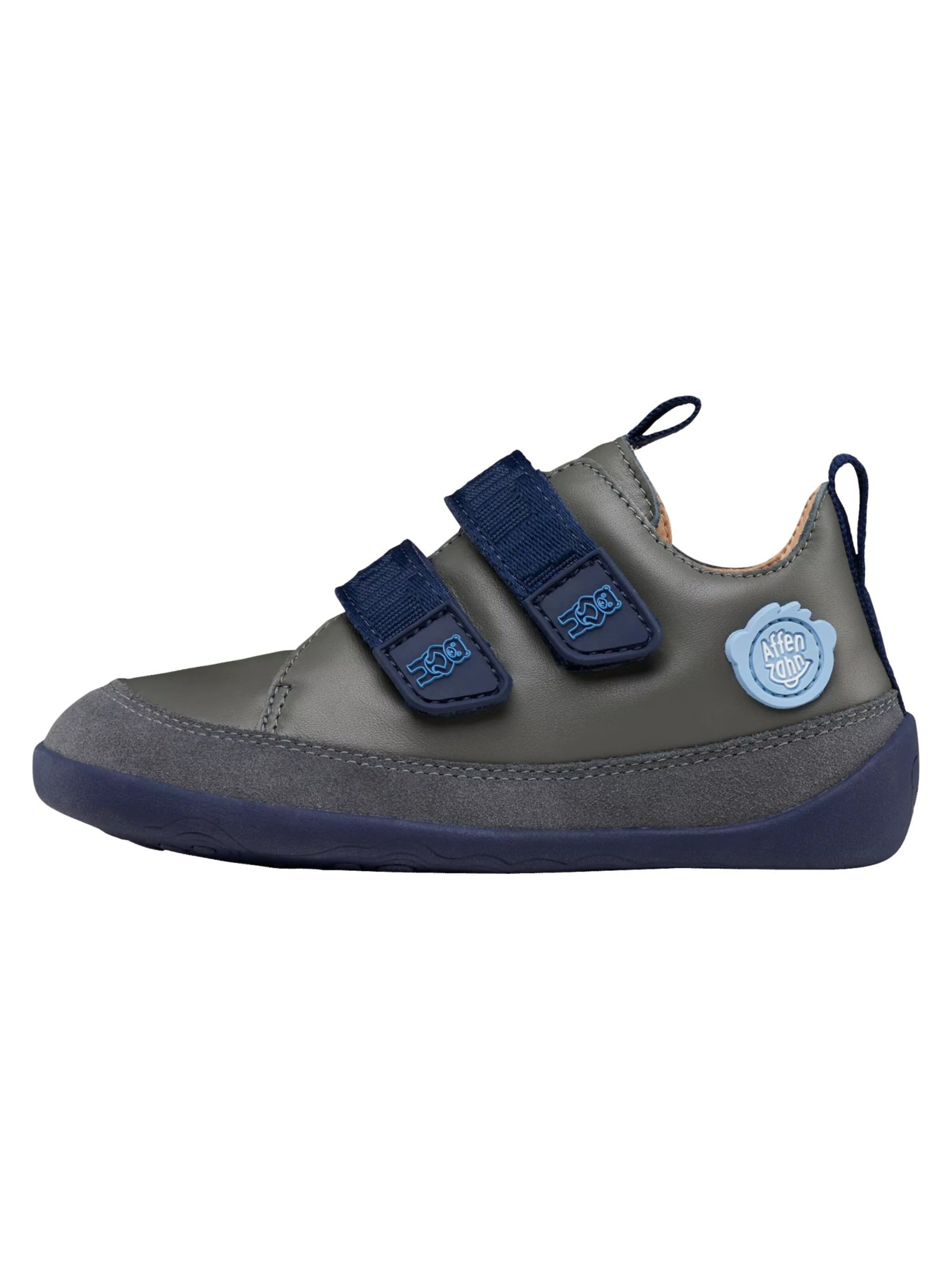 Affenzahn Sneakers 'Sneaker Leder Buddy' in Grey: front
