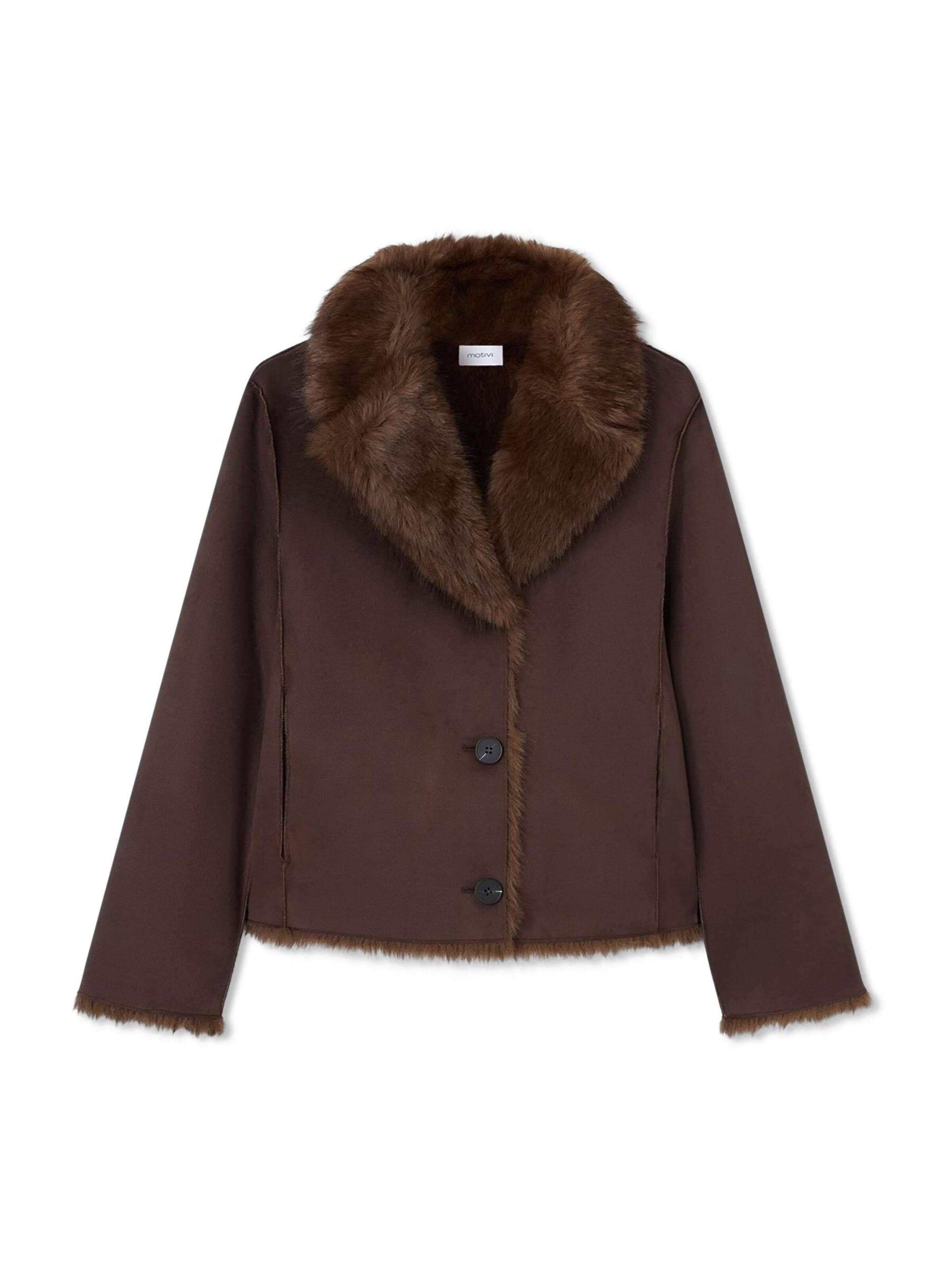 MOTIVI - Abrigo de invierno en marrón: frente