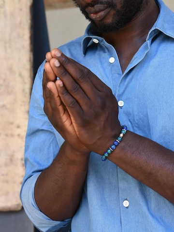 Addicted2 Bracelet 'Friendship bracciale lavorato a mano in argento 925 con pietre lapislazzuli' in Blue