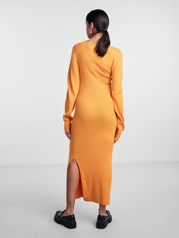 PIECES Pletena obleka 'DICTE' | oranžna barva
