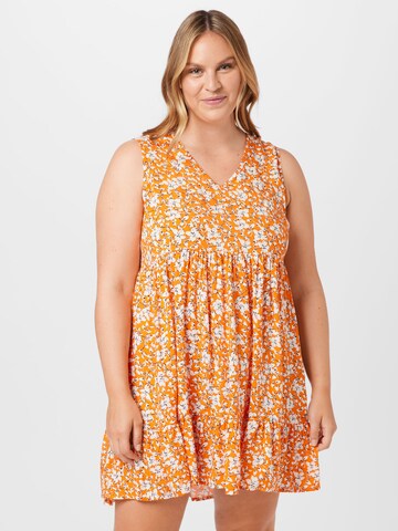 Robe Trendyol Curve en orange : devant