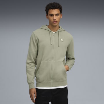 PUMA Sweatjacke 'Essentials Elevated ' in Grün: Vorderseite
