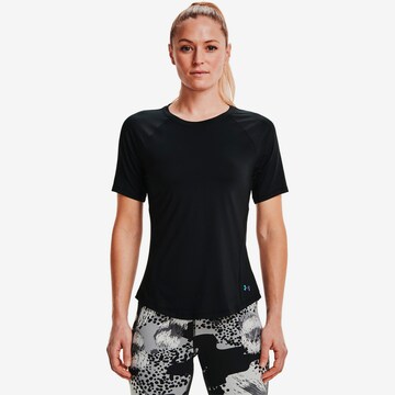 T-shirt fonctionnel UNDER ARMOUR en noir : devant