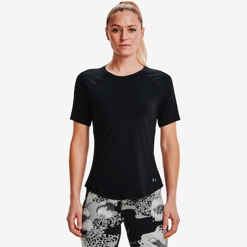 T-shirt fonctionnel UNDER ARMOUR en noir : devant