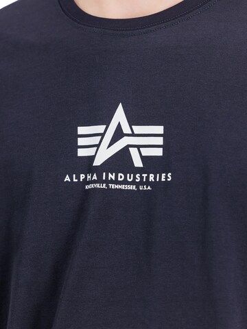 ALPHA INDUSTRIES Shirt 'Basic Mid Logo'‌‌‌‌‌‌ in Blau