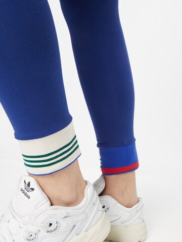 ADIDAS ORIGINALS Skinny Leggings 'Ribbed Cuff' in Blau