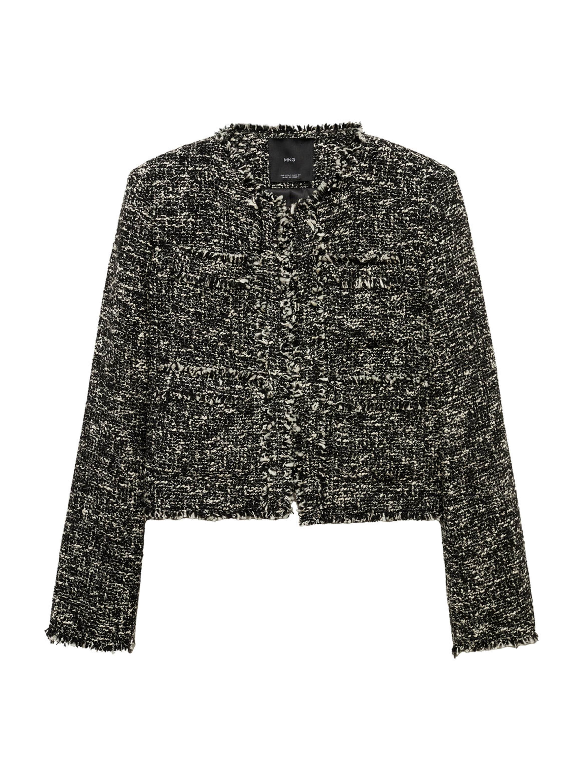 MANGO Tussenjas 'Salt' in Zwart: voorkant