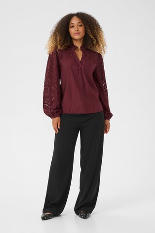 Cream Blouse 'Liselin' in Rood