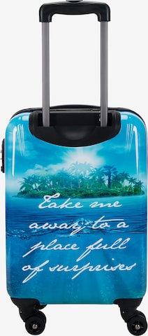 Saxoline Blue Suitcase 'Island' in Blue