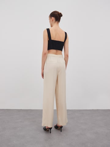 EDITED Wide Leg Hose 'Benja' in Beige