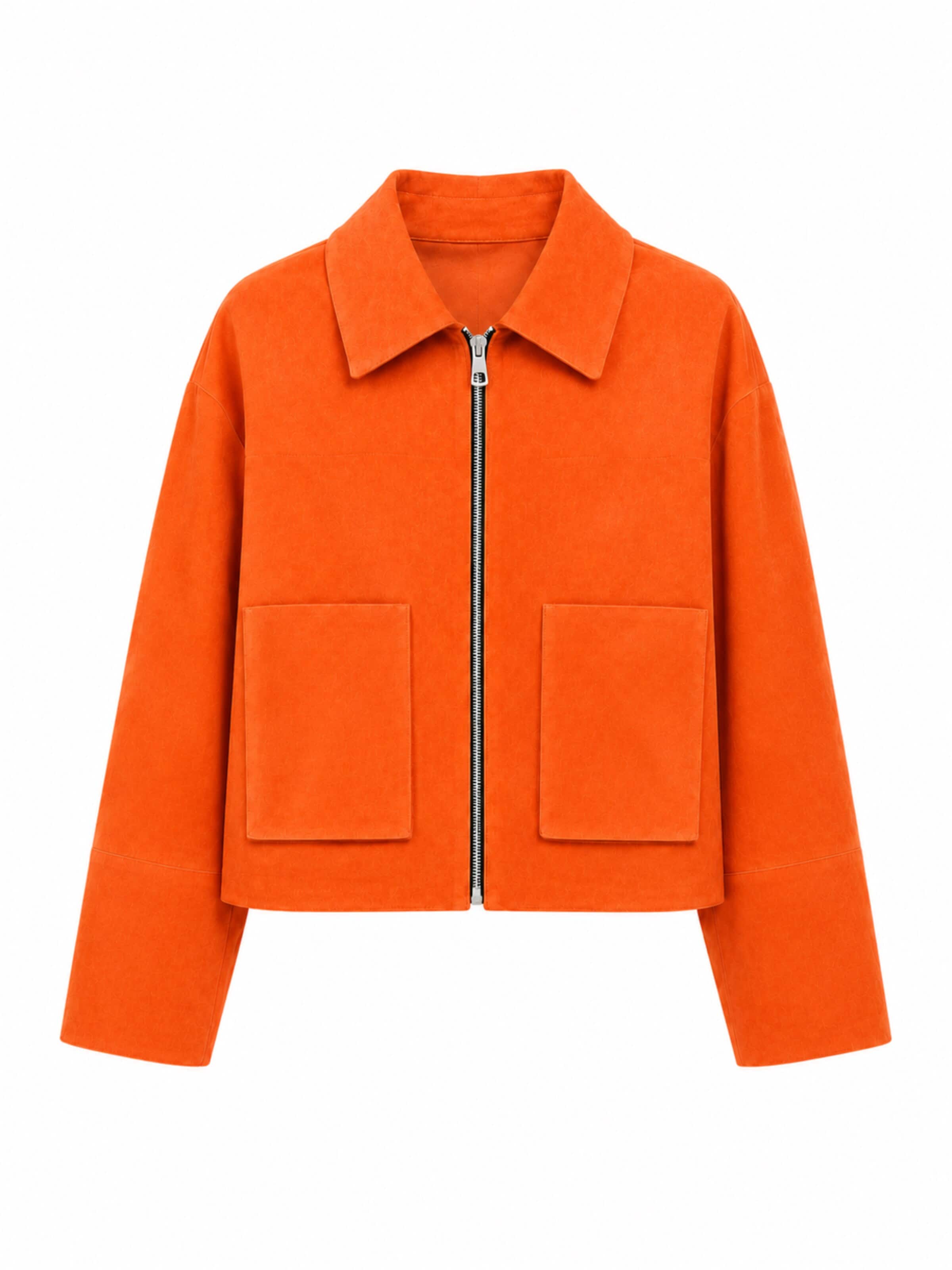 Mouflon Between-Season Jacket 'Nova' in Orange: front