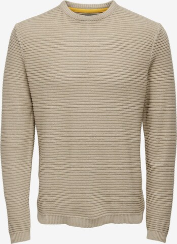 Pull-over 'SALL' Only & Sons en beige : devant