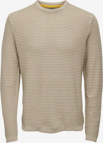 Only & Sons Sweater 'SALL' in Beige: front