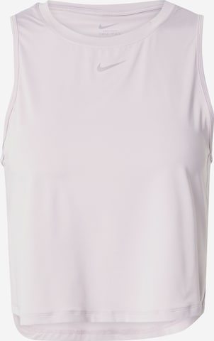 NIKE Sport top 'ONE CLASSIC' - lila: elől