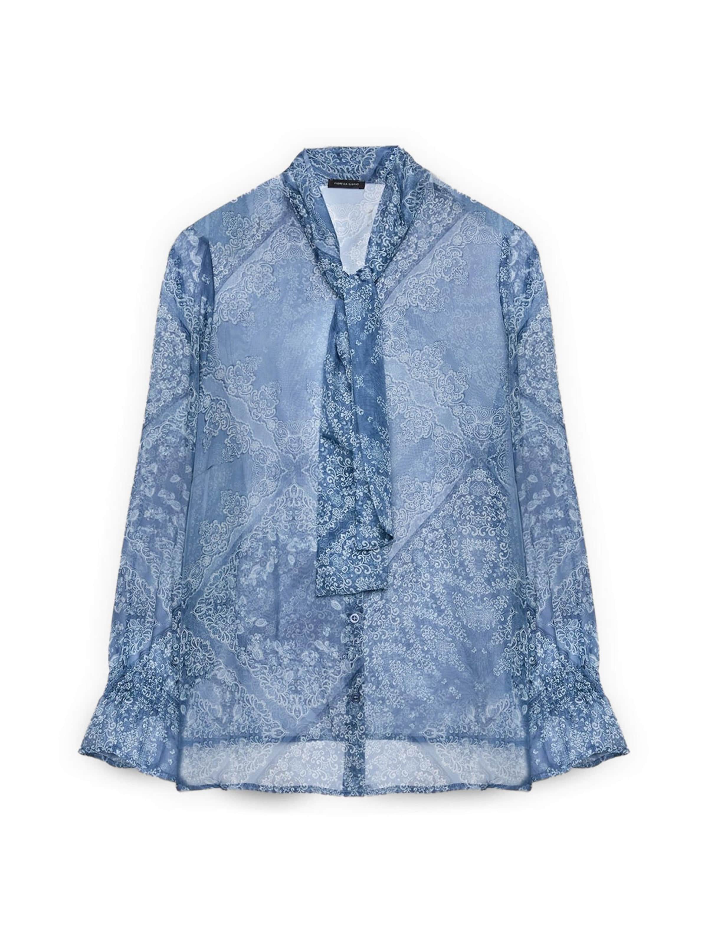 Fiorella Rubino Shirt in Blauw: voorkant