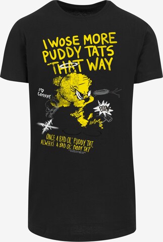 T-Shirt 'Looney Tunes' F4NT4STIC en noir : devant