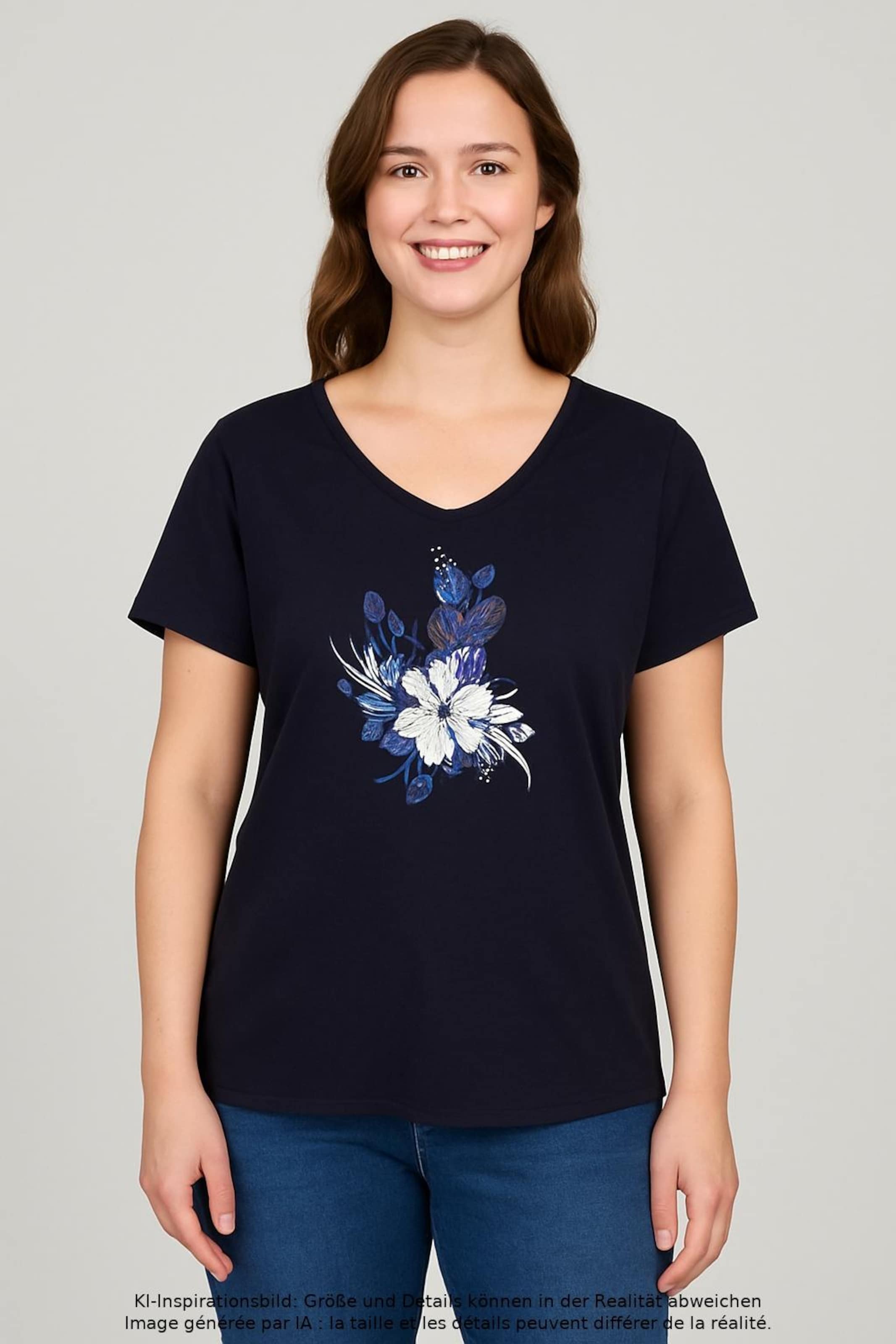 s.Oliver Top & Shirt in L in Blue: front