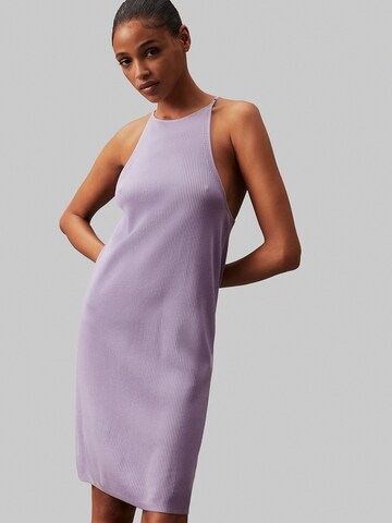 Calvin Klein Jeans Knitted dress in Purple: front