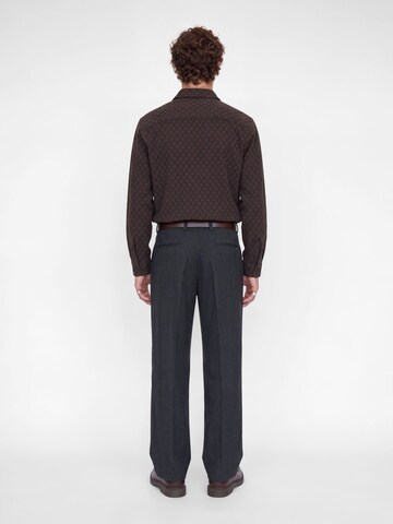 JACK & JONES Wide leg Trousers with creases in Grey