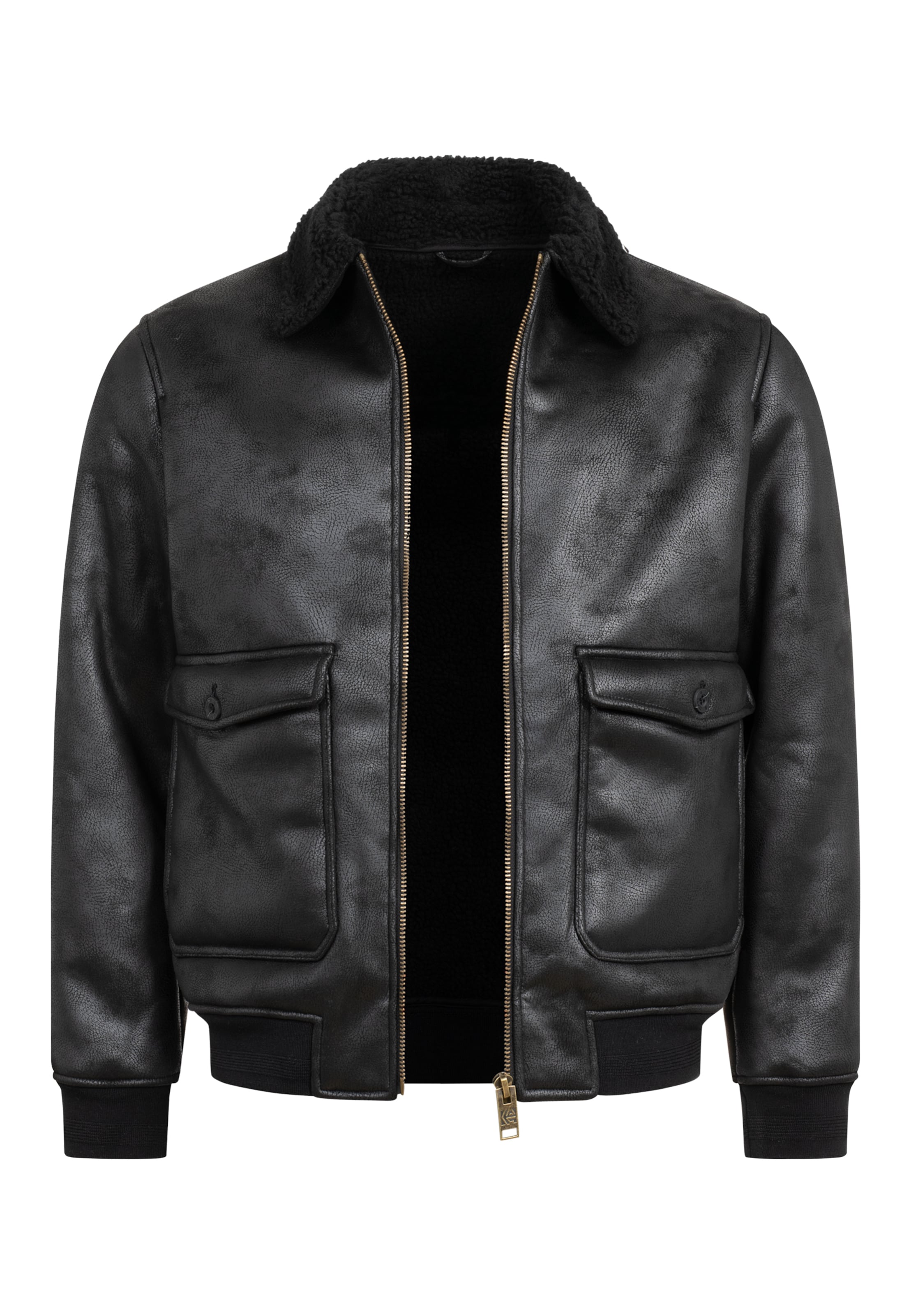 INDICODE JEANS Between-Season Jacket 'Westmont' in Black: front