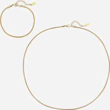 Hey Happiness Sieraden set 'Edge Snake' in Goud: voorkant