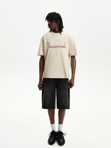 Bershka Shirt in Beige
