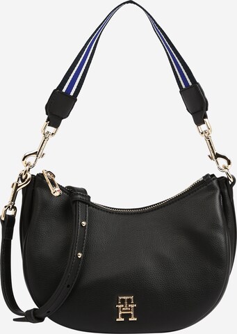 TOMMY HILFIGER - Bolso de hombro en negro: frente