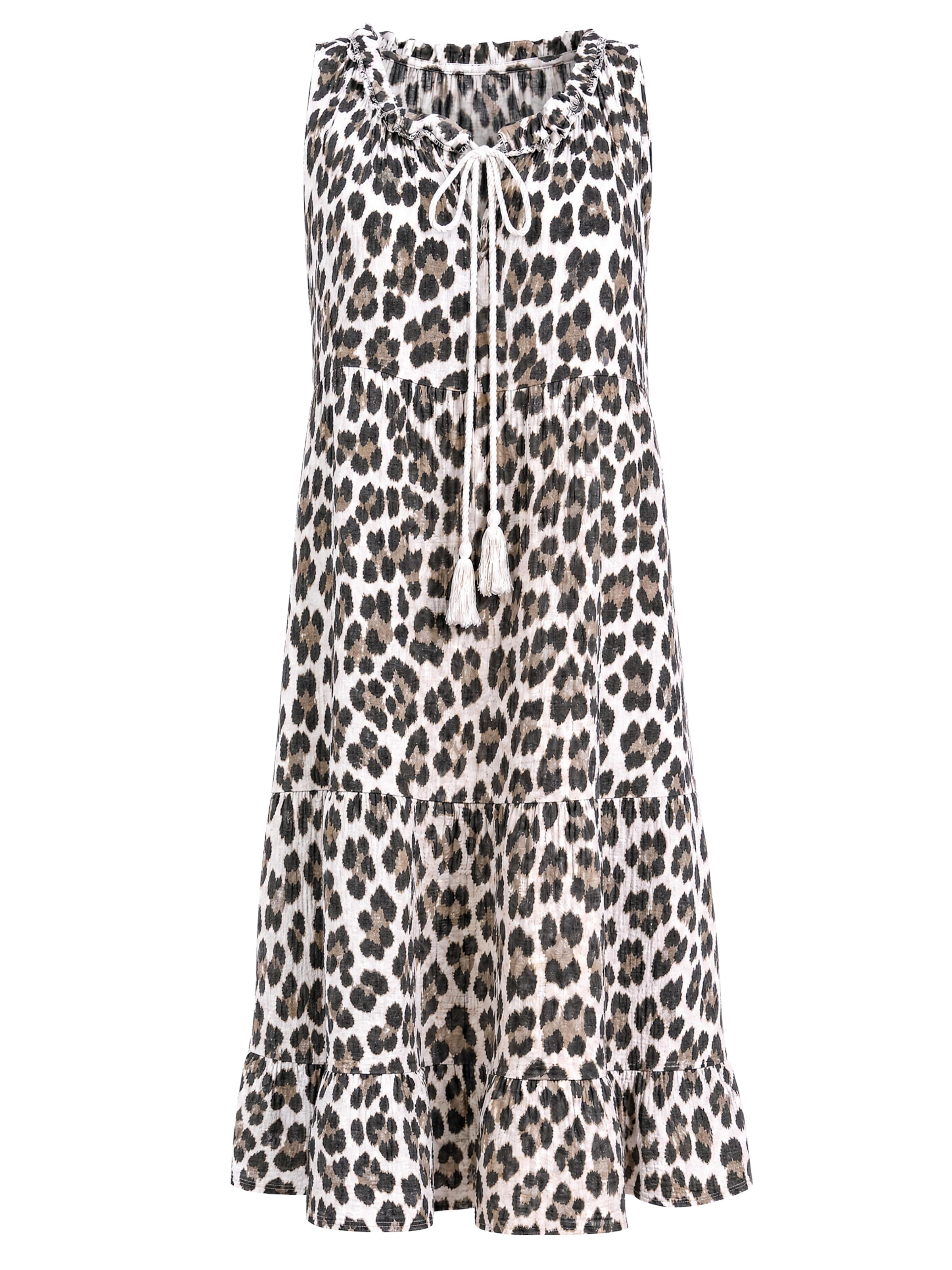 Seasons of April Kleid 'Nala' in 34-42 in braun / schwarz / weiß, Produktansicht