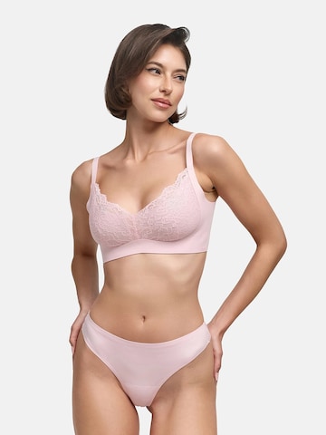 Soutien-gorge 'Comfort BH mit Lace' cfab en rose : devant