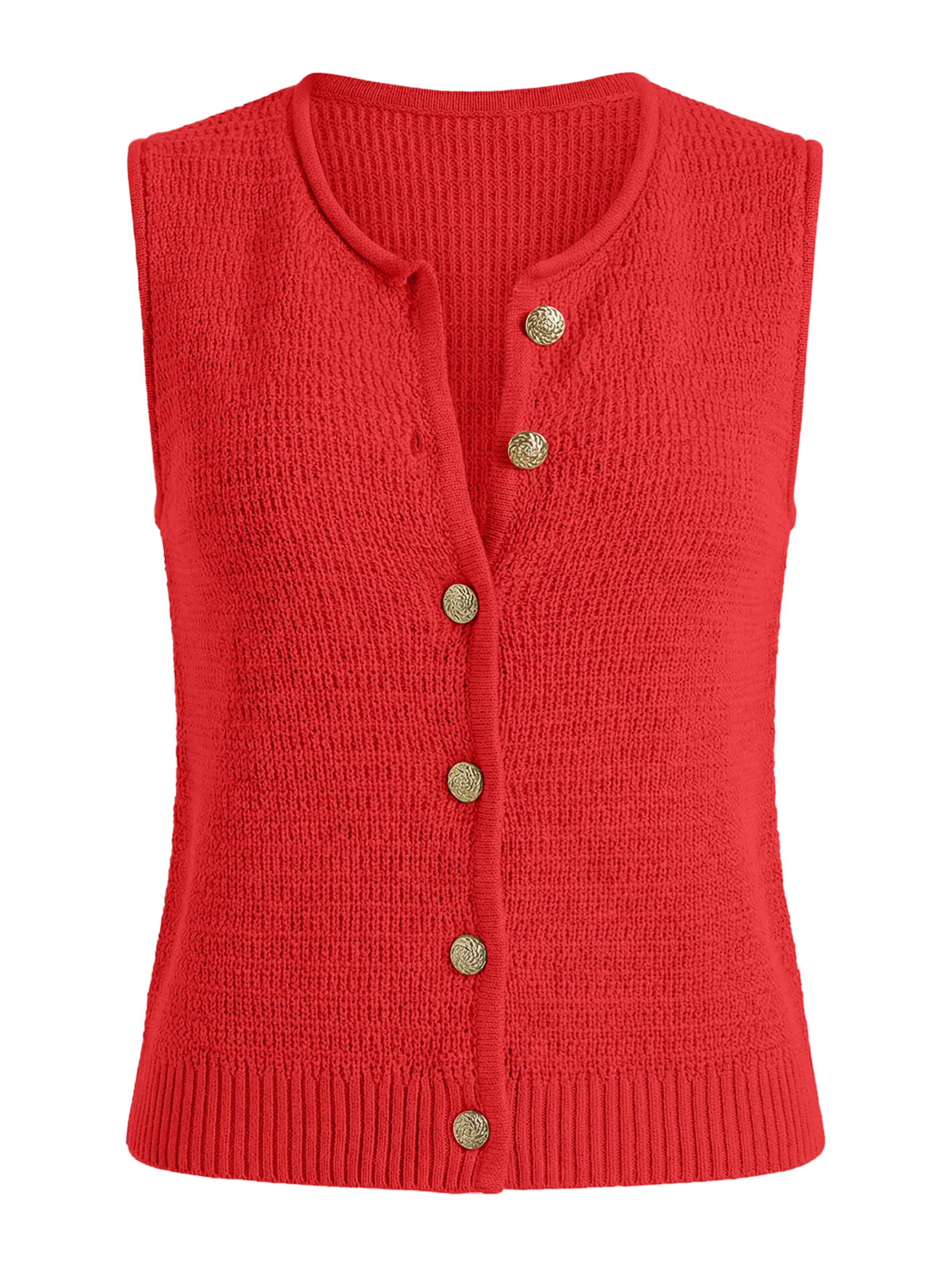 Imily Bela Gebreide bodywarmer in Rood: voorkant