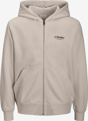 Jack & Jones Junior Sweatjacke in Grau: Vorderseite