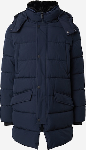 Veste d’hiver Karl Lagerfeld en bleu : devant