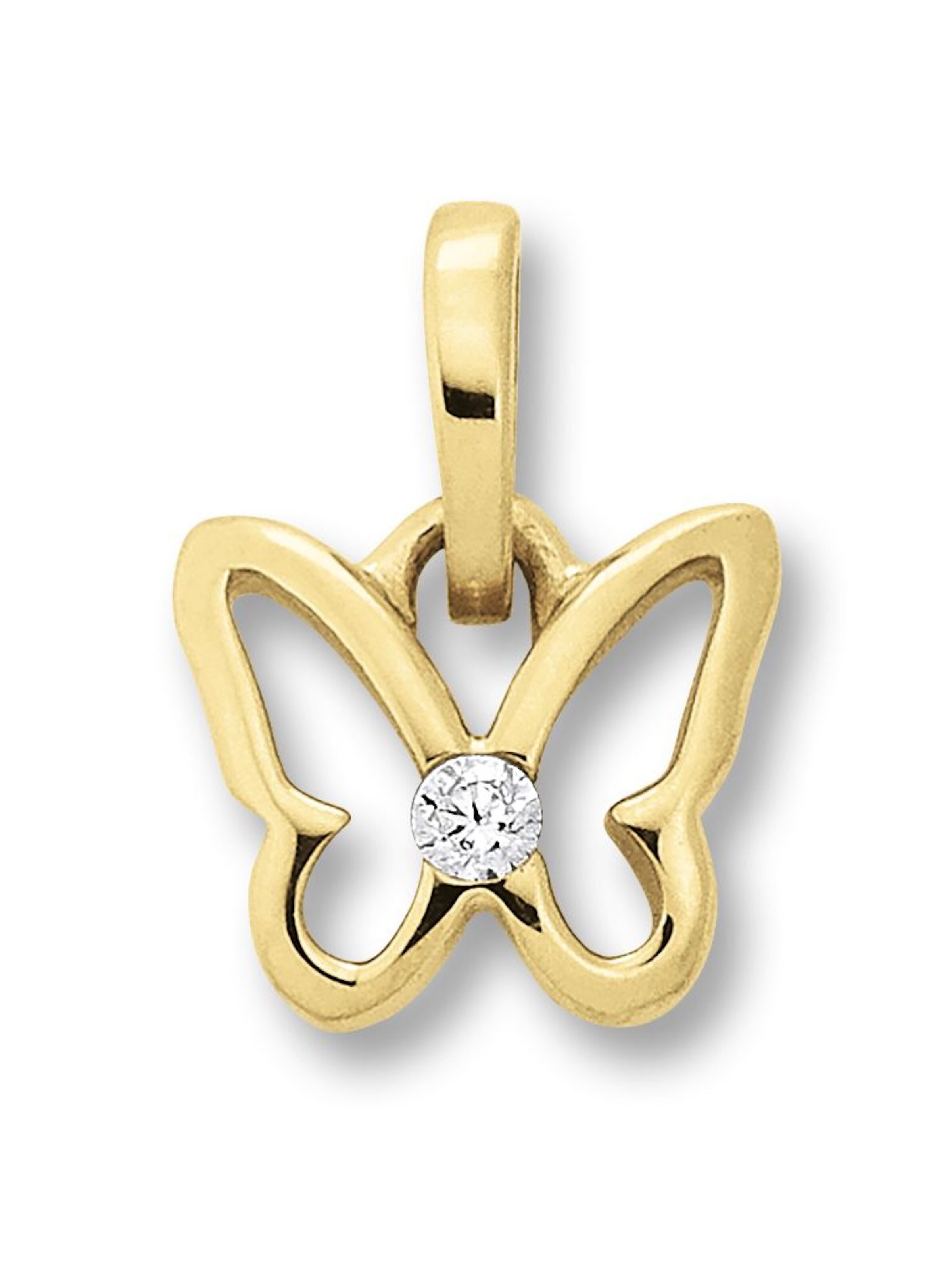 ONE ELEMENT Anhänger 'Schmetterling' in Gold: Vorderseite