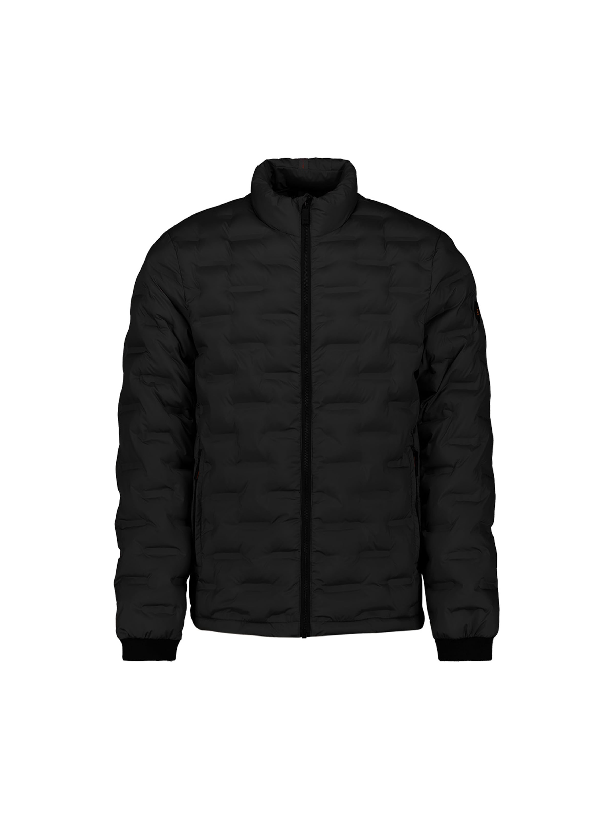 juoda No Excess Demisezoninė striukė 'Jacket Short Fit Padded Sealed': priekis