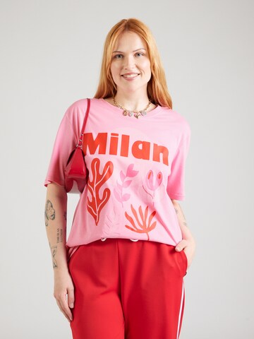 ONLY Carmakoma Oversized shirt 'CARROSE' in Pink: front