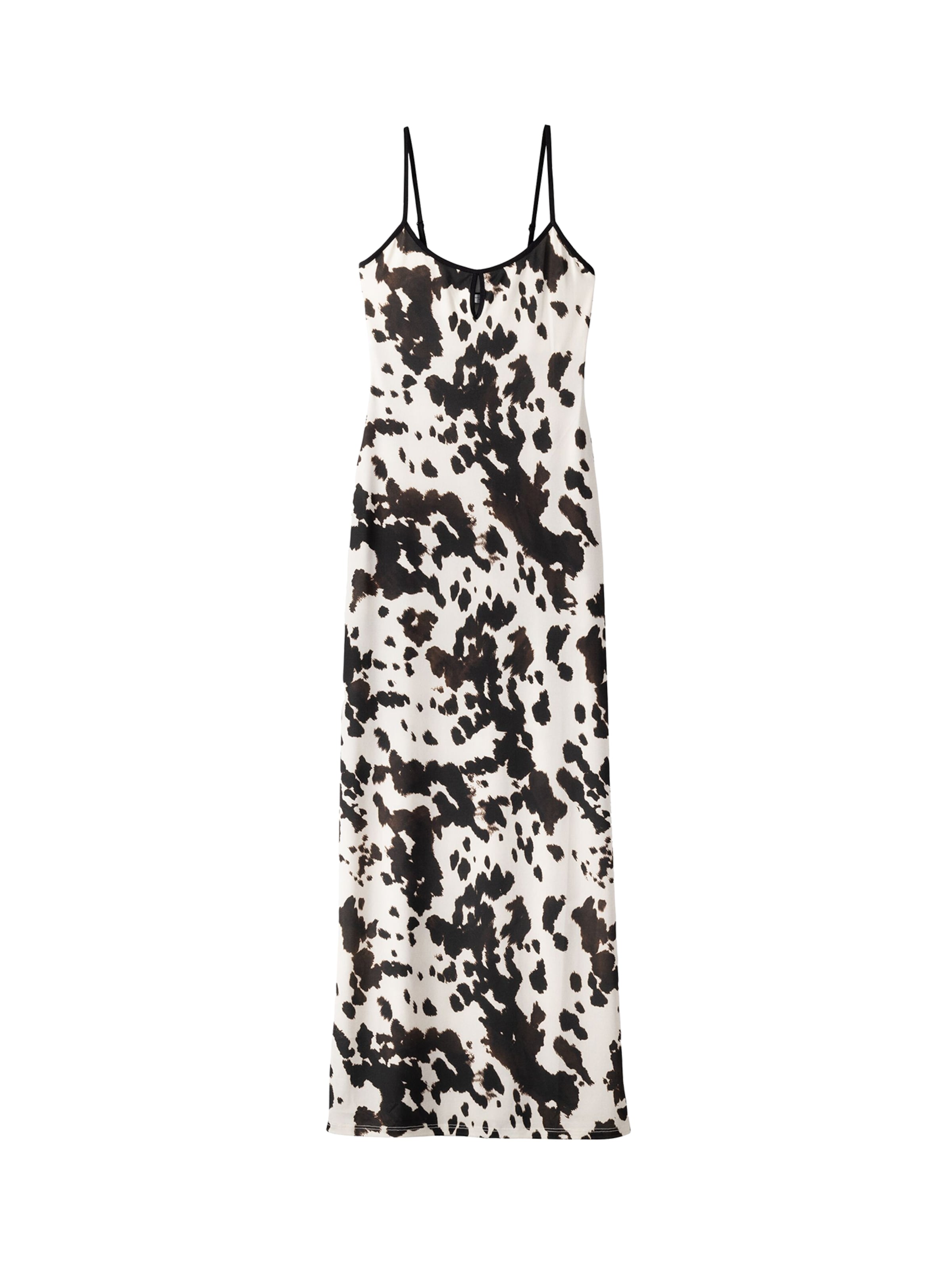 Bershka Šaty - černá / přírodní bílá, Produkt