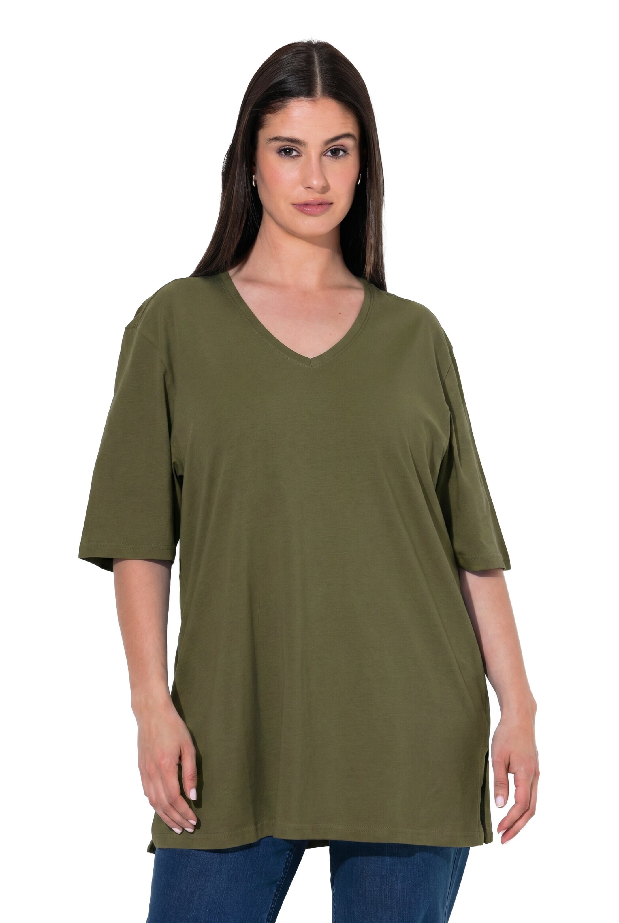 Ulla Popken Shirt in Grün: Vorderseite