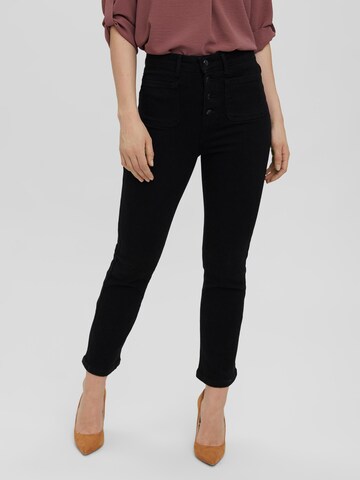 VERO MODA Flared Jeans 'Stella' in Zwart: voorkant