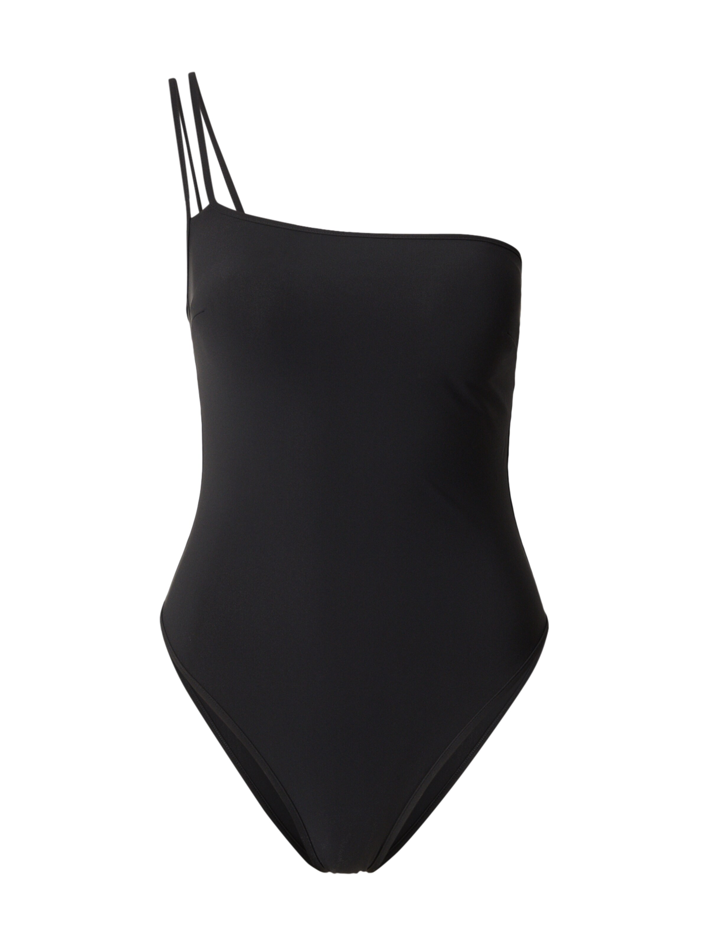 & Other Stories Bandeau Badeanzug in Schwarz: Vorderseite