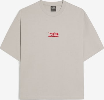 T-Shirt 'OUT OF CORE' Bershka en gris : devant