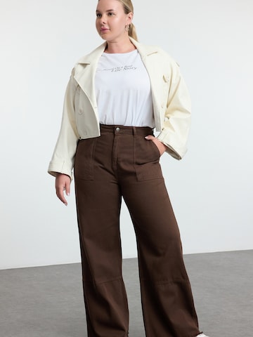 Trendyol Curve Wide Leg Jeans in Braun