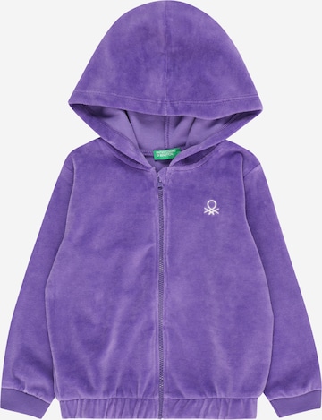 UNITED COLORS OF BENETTON Sweat jacket in Purple: front