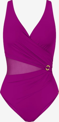TRIUMPH Klassisch Badeanzug ' Red Label Summer Twist ' in Lila: Vorderseite