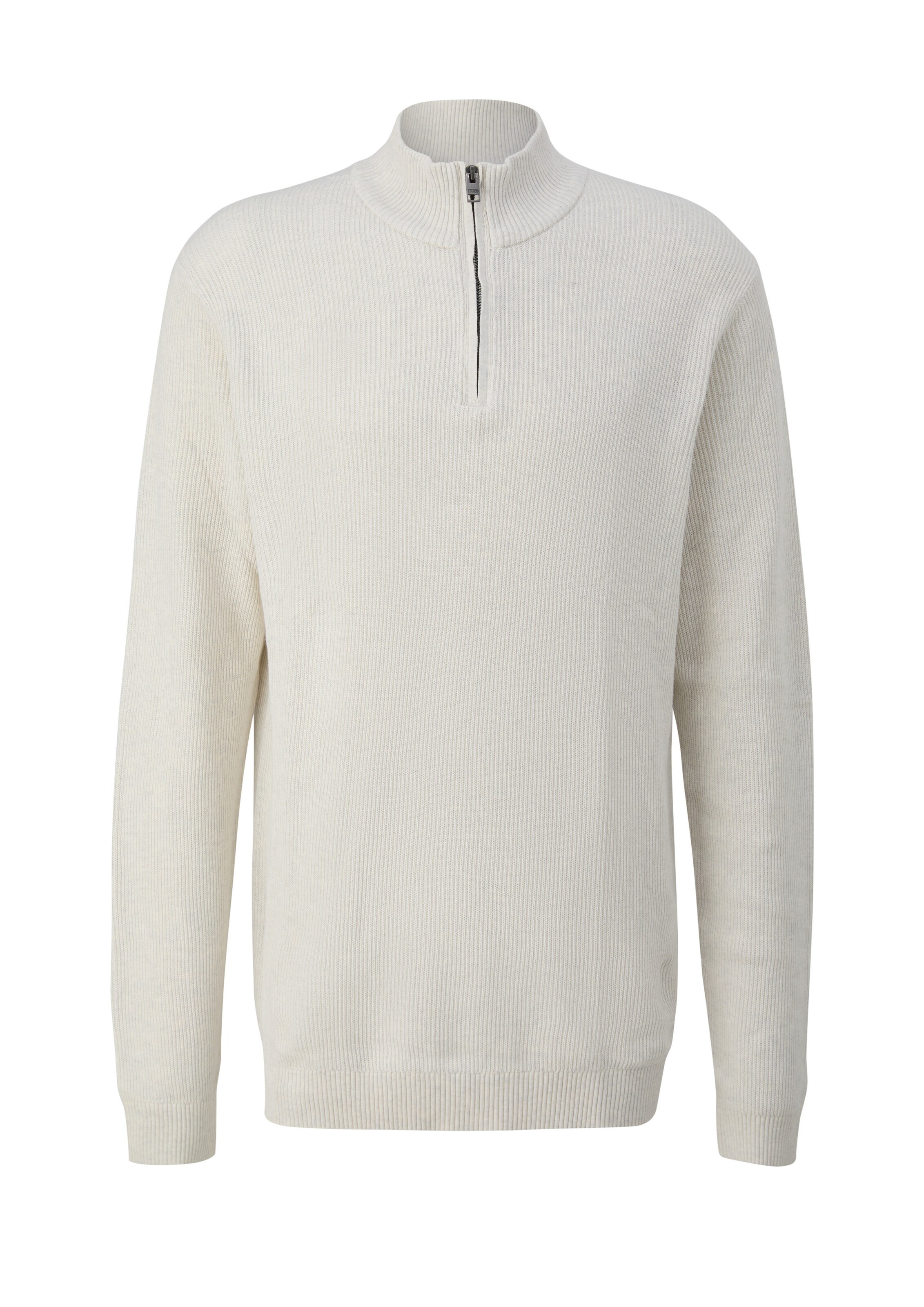s.Oliver Men Big Sizes Sweater in Beige: front