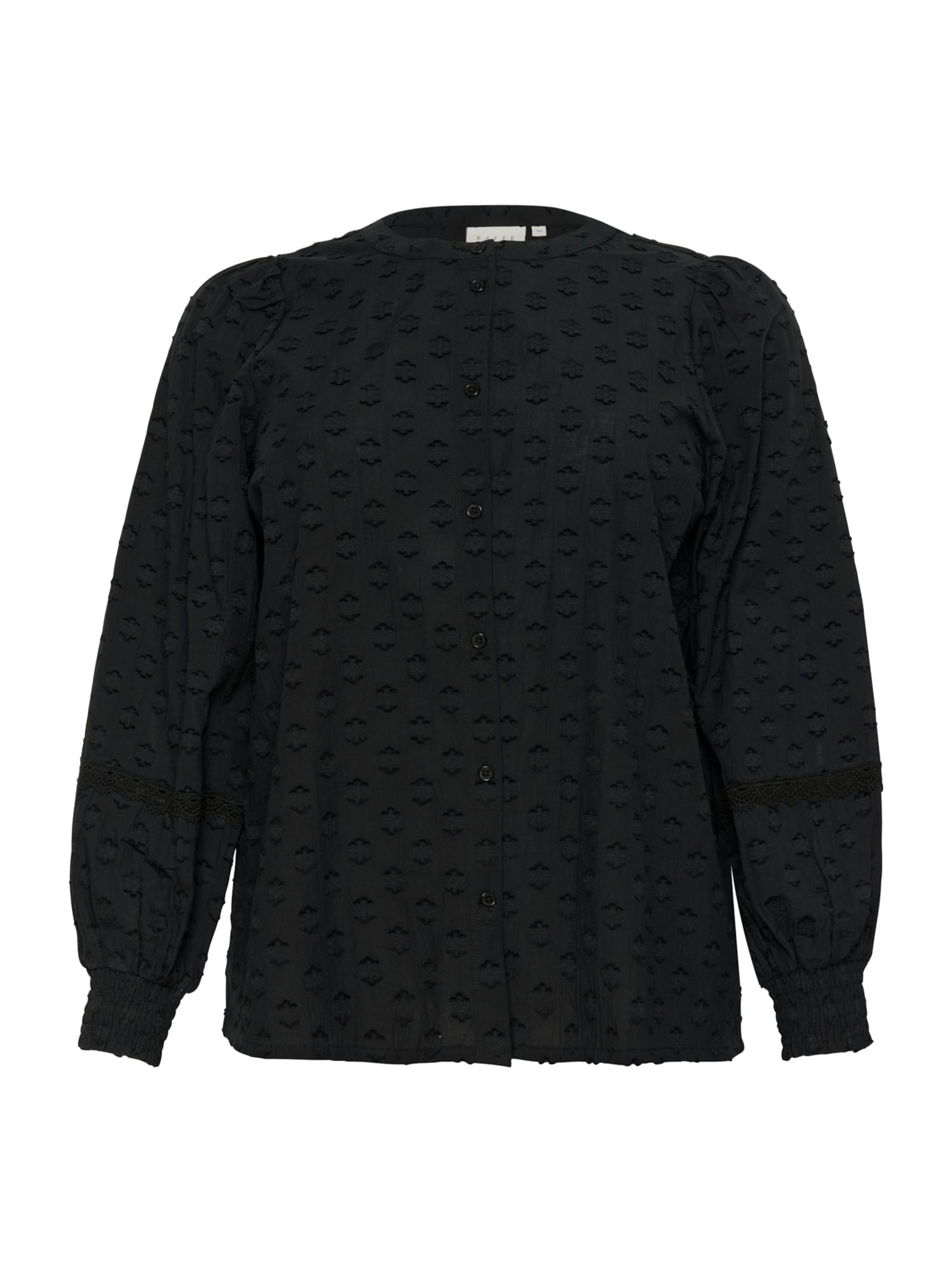 Camicia da donna 'Loulou' di KAFFE CURVE in nero: frontale