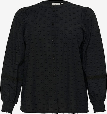 Camicia da donna 'Loulou' di KAFFE CURVE in nero: frontale
