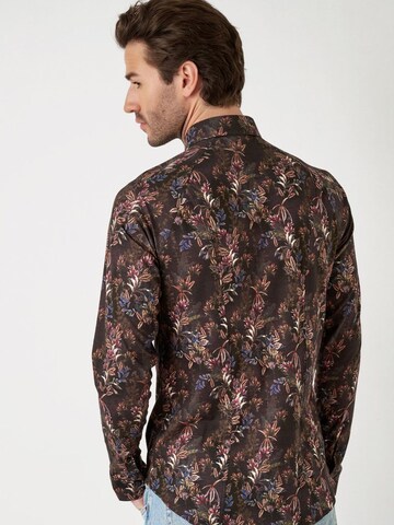 DESOTO Slim fit Button Up Shirt in Brown