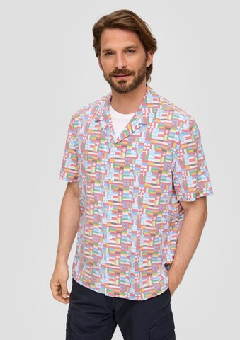s.Oliver Regular fit Button Up Shirt in White: front